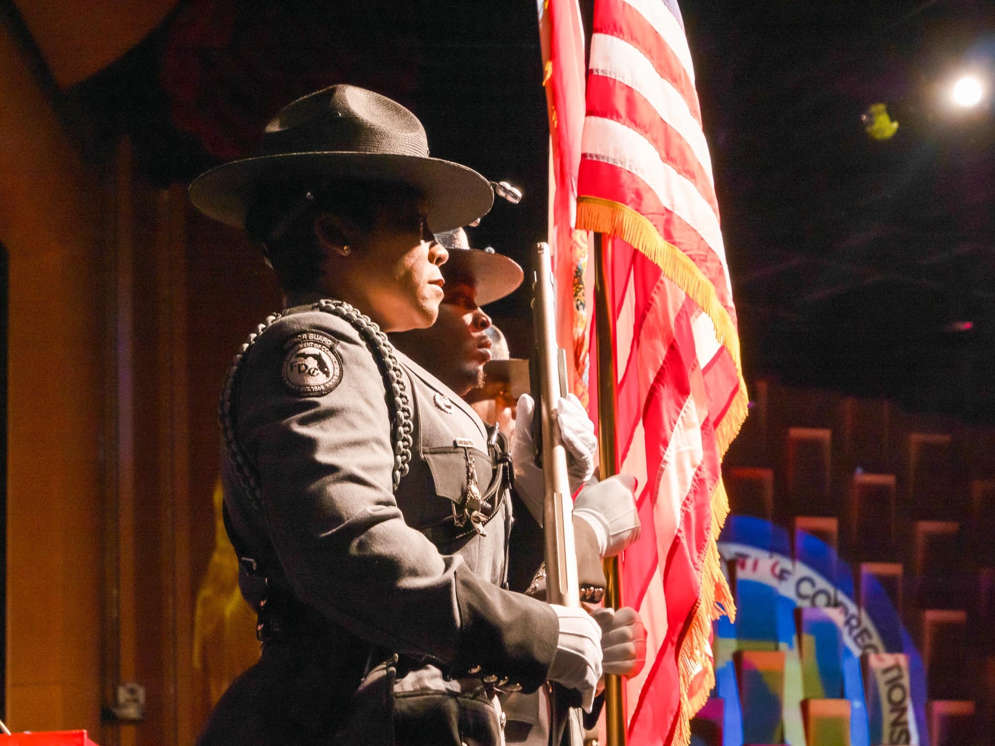 Woman with flag photo